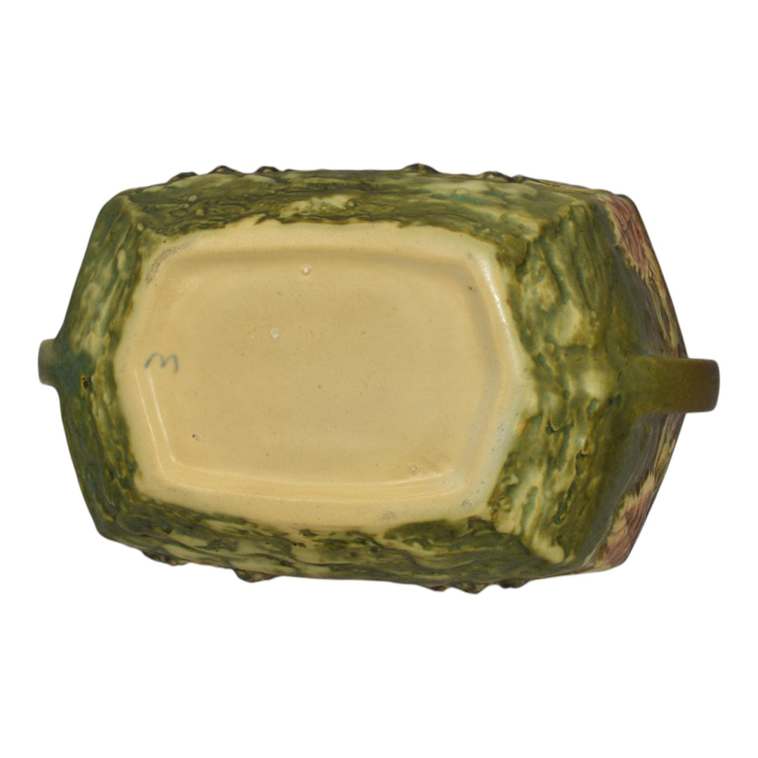 Roseville Blackberry 1932 Vintage Art Deco Pottery Ceramic Console Bowl 227-8 - Just Art Pottery