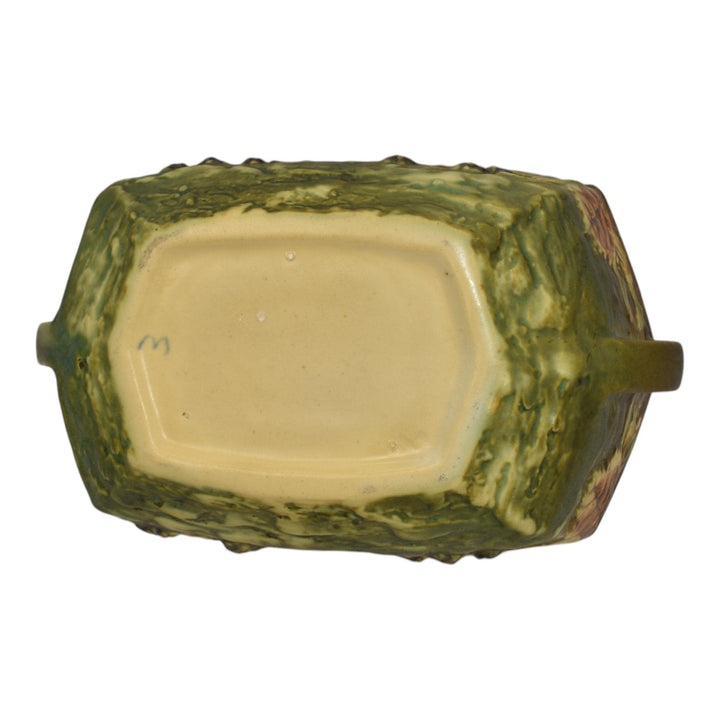 Roseville Blackberry 1932 Vintage Art Deco Pottery Ceramic Console Bowl 227-8 - Just Art Pottery