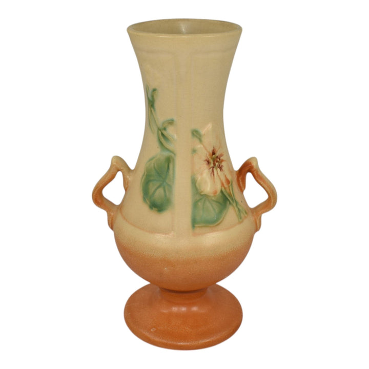 Weller Panella 1930s Vintage Art Deco Pottery Orange Handled Ceramic Vase