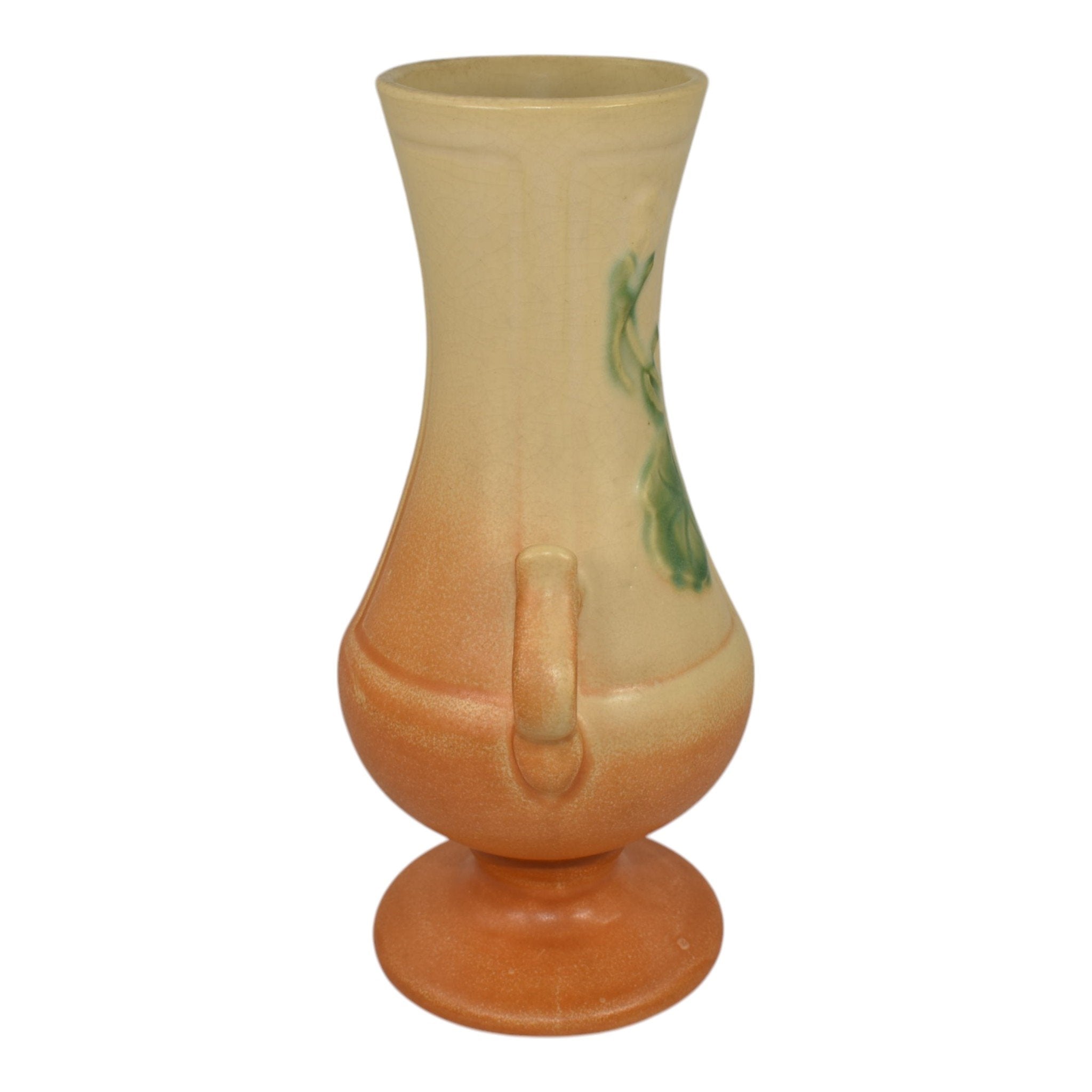 Weller Panella 1930s Vintage Art Deco Pottery Orange Handled
