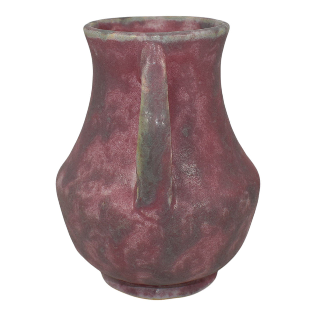 Burley Winter 1930s Vintage Art Deco Pottery Mottled Purple Stoneware Vase 72 - Just Art Pottery