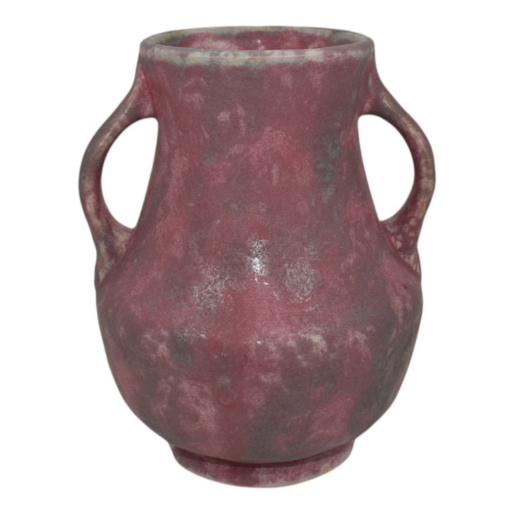 Burley Winter 1930s Vintage Art Deco Pottery Mottled Purple Stoneware Vase 72 - Just Art Pottery