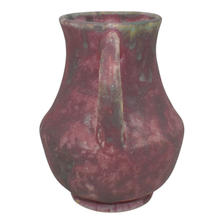 Burley Winter 1930s Vintage Art Deco Pottery Mottled Purple Stoneware Vase 72 - Just Art Pottery