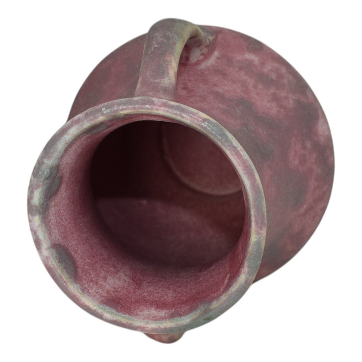 Burley Winter 1930s Vintage Art Deco Pottery Mottled Purple Stoneware Vase 72 - Just Art Pottery