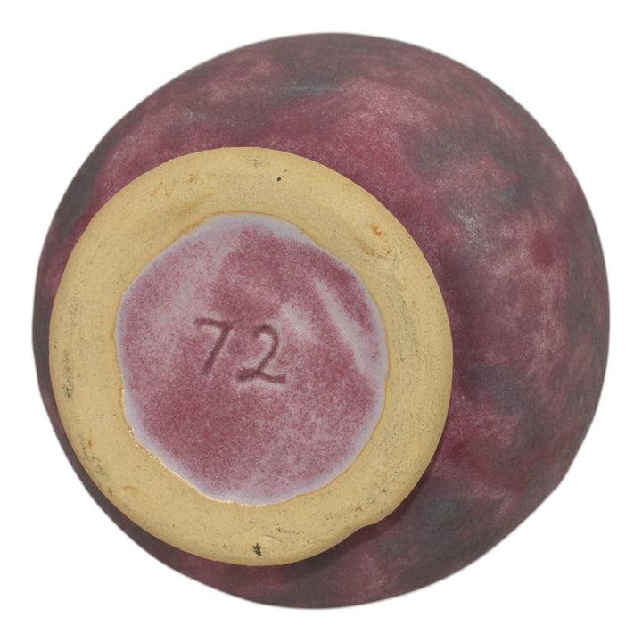 Burley Winter 1930s Vintage Art Deco Pottery Mottled Purple Stoneware Vase 72 - Just Art Pottery