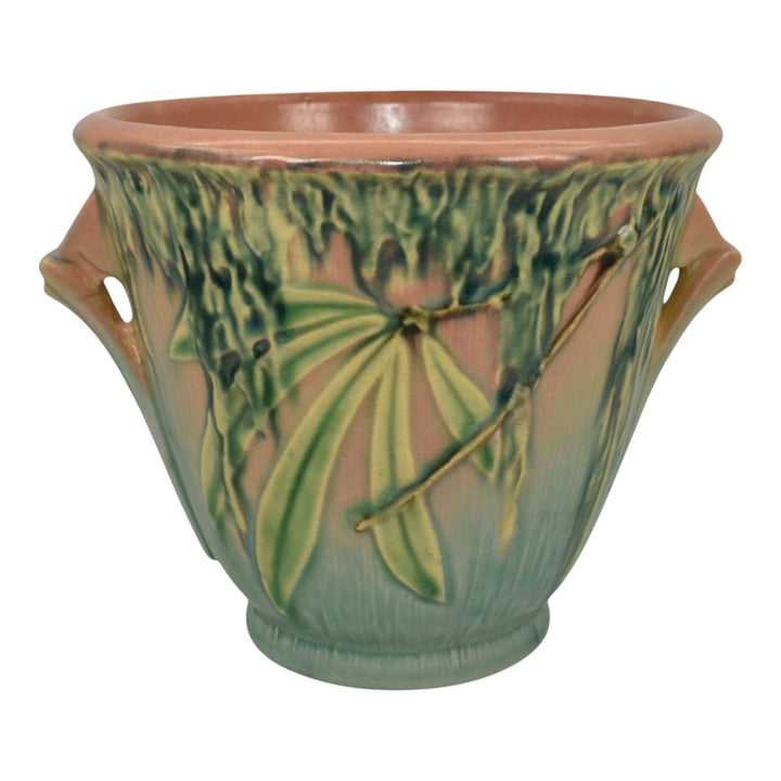 Roseville Moss Pink 1936 Vintage Art Deco Pottery Flower Pot Planter 637-5