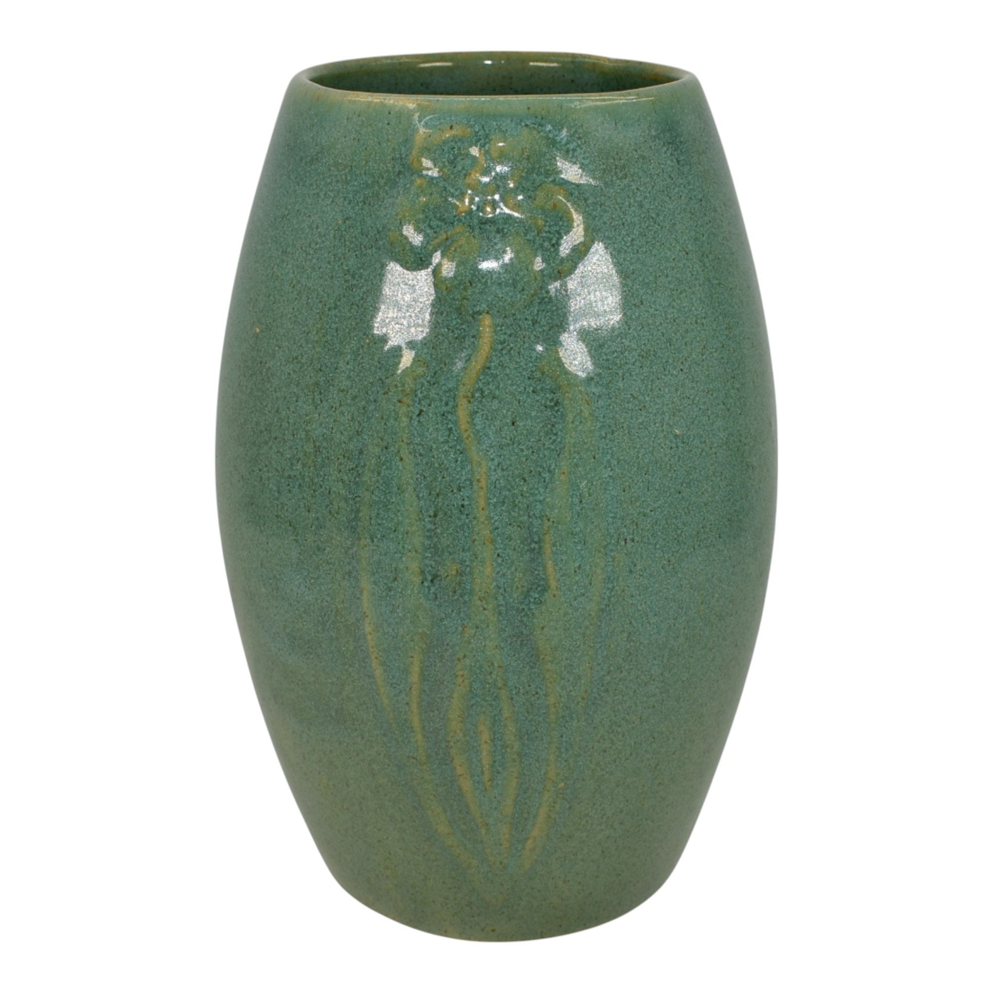 Zanesville Stoneware 1930s Vintage Arts And Craft Pottery Green