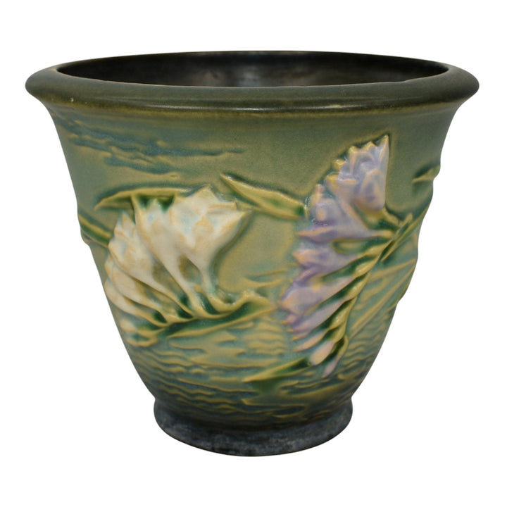 Roseville Freesia Green 1945 Art Pottery Ceramic Flower Pot Planter 670-5