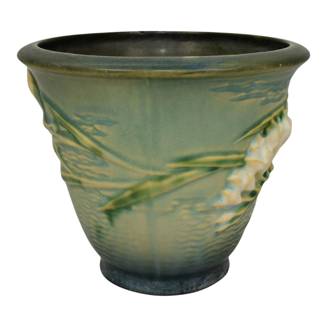 Roseville Freesia Green 1945 Art Pottery Ceramic Flower Pot Planter 670-5