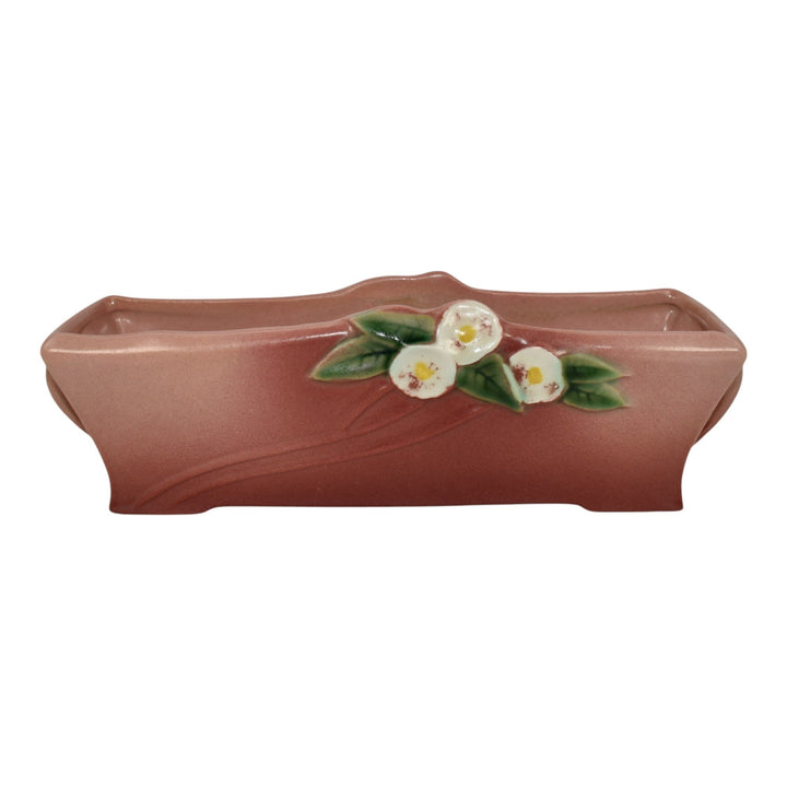 Roseville Mock Orange Pink 1950 Mid Century Modern Pottery Window Box 968-8 - Just Art Pottery