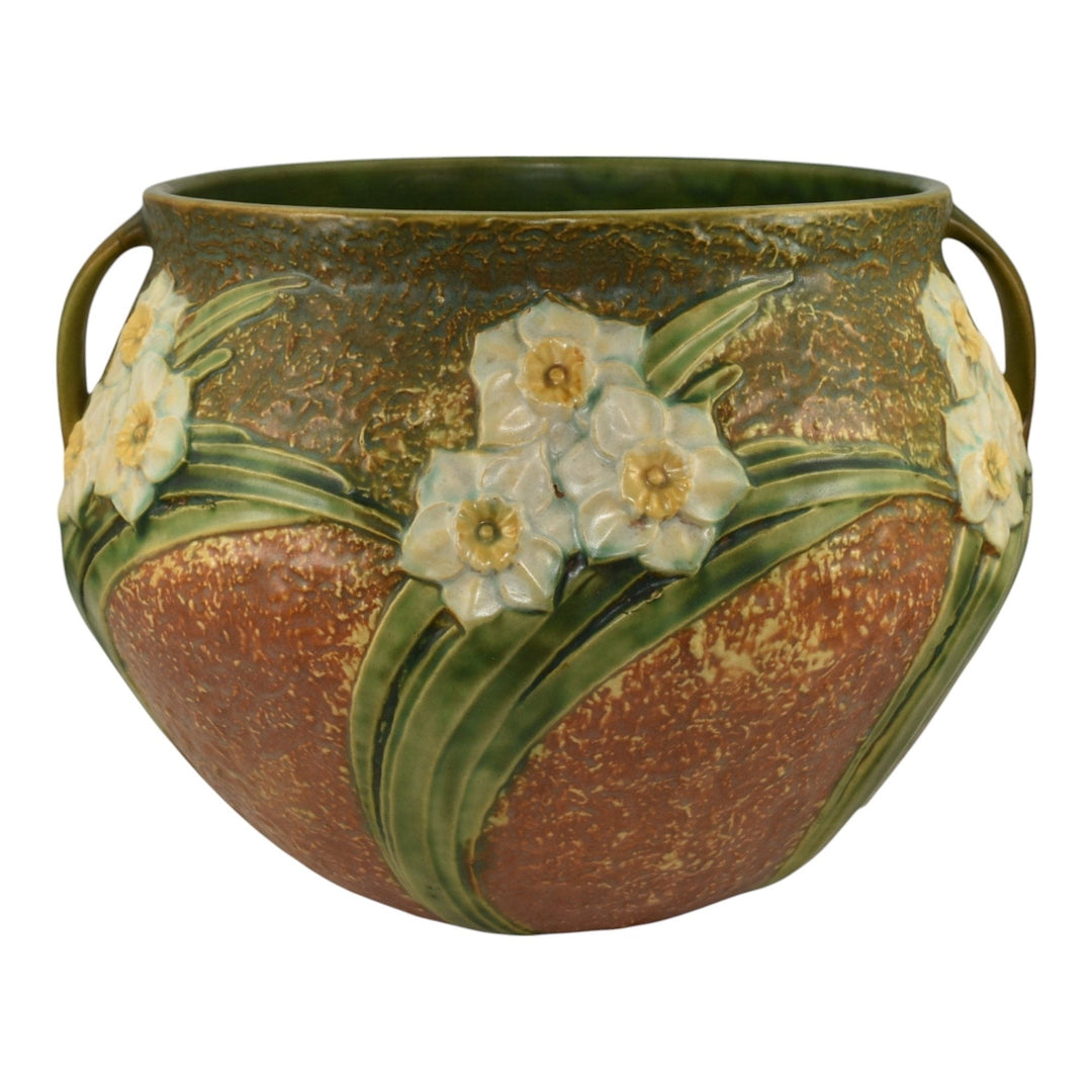 Roseville Jonquil 1931 Vintage Art Pottery Ceramic Jardiniere Planter 621-10 - Just Art Pottery