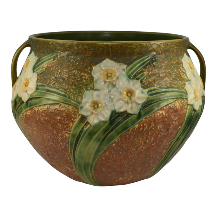 Roseville Jonquil 1931 Vintage Art Pottery Ceramic Jardiniere Planter 621-10 - Just Art Pottery