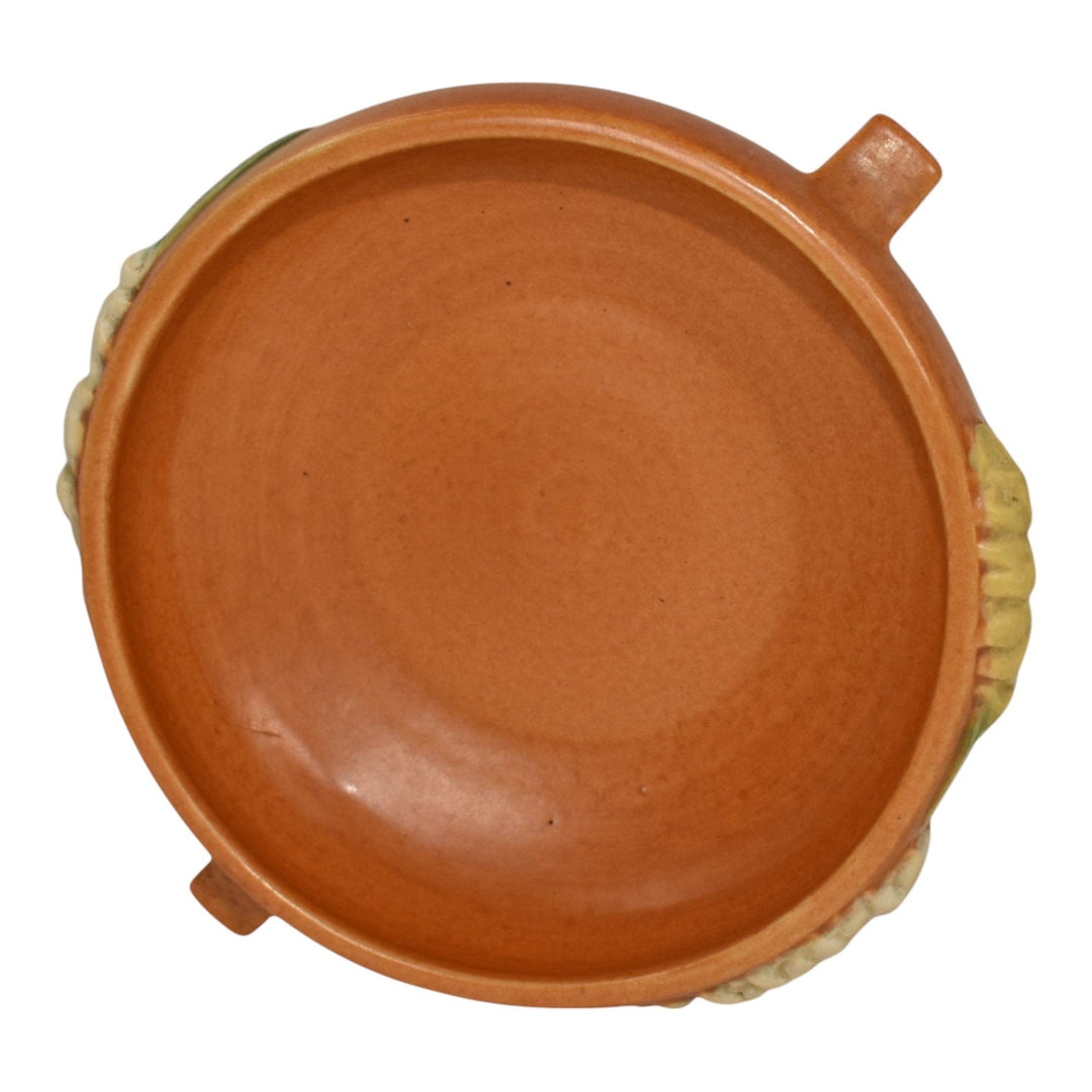 Roseville Freesia Brown 1945 Vintage Art Deco Pottery Ceramic Bowl 464-6 - Just Art Pottery