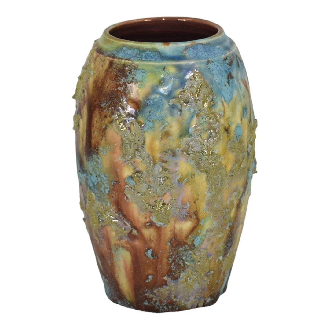 Paul Katrich Studio Pottery 2014 Fools Gold Metallic Volcanic Luster Vase 1666