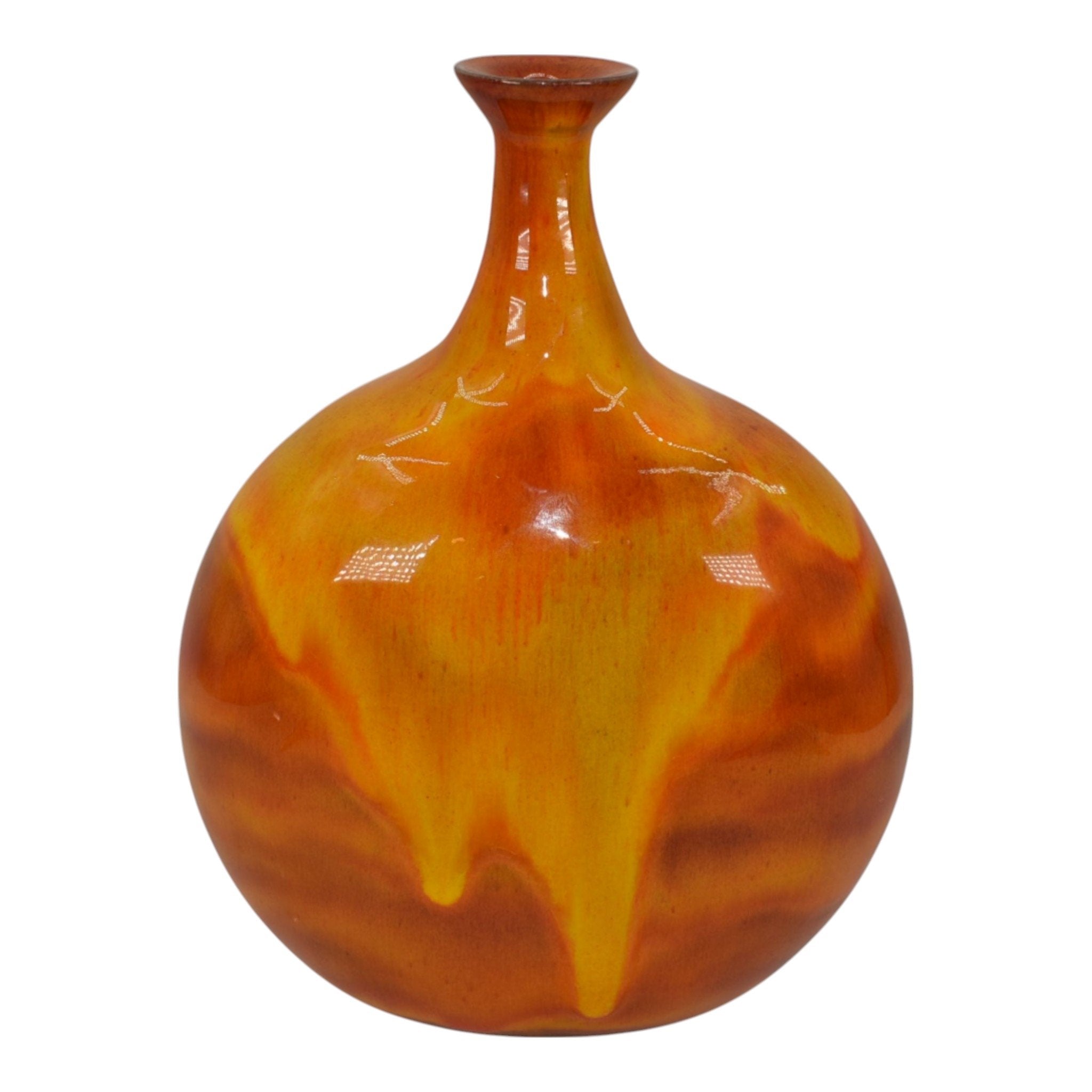 One of a Kind Orange Ceramic Art Vase store