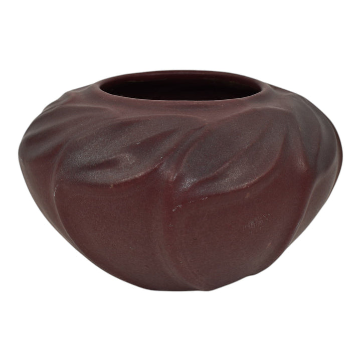 Van Briggle 1922-26 Arts And Crafts Pottery Leaves Bowl Vase 510 - Just Art Pottery
