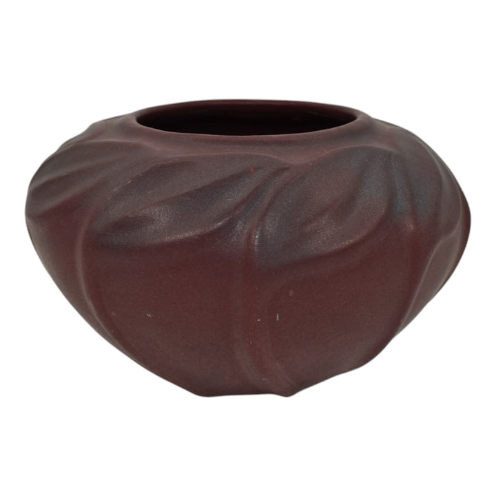 Van Briggle 1922-26 Arts And Crafts Pottery Leaves Bowl Vase 510 - Just Art Pottery