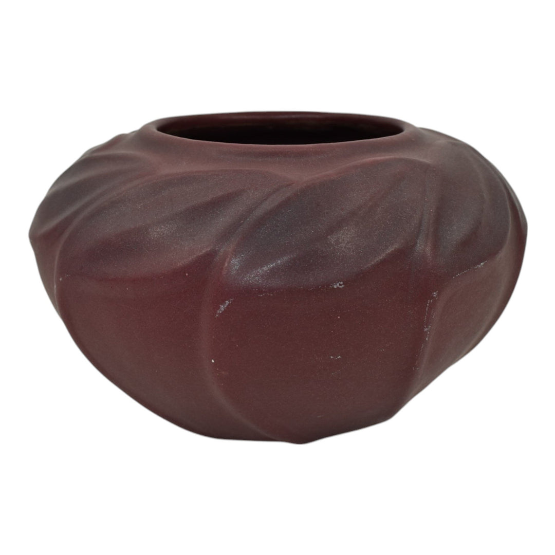 Van Briggle 1922-26 Arts And Crafts Pottery Leaves Bowl Vase 510 - Just Art Pottery