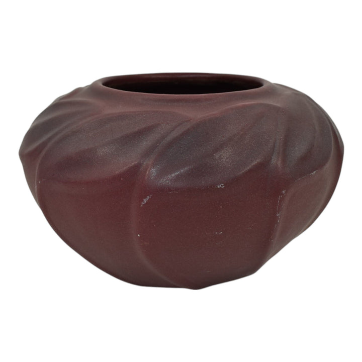 Van Briggle 1922-26 Arts And Crafts Pottery Leaves Bowl Vase 510 - Just Art Pottery