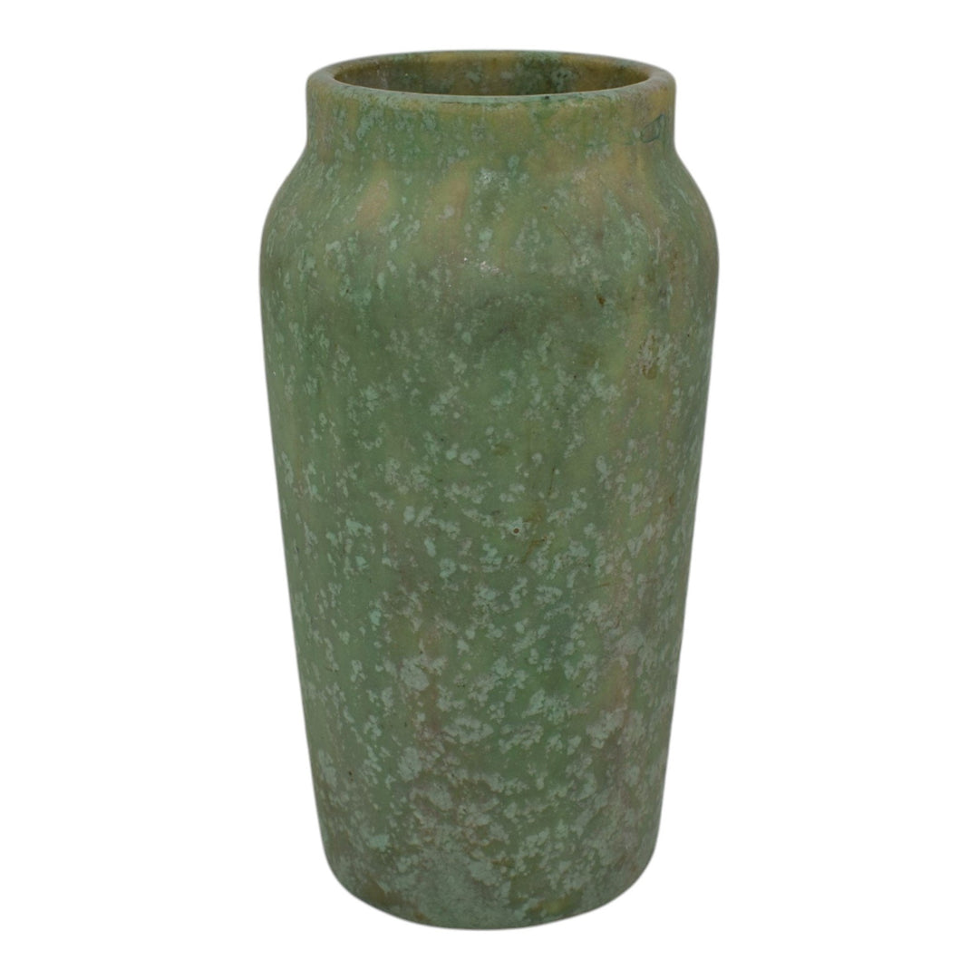 Roseville Early Carnelian 1916 Vintage Art Pottery Matte Green Ceramic Vase 32 - Just Art Pottery