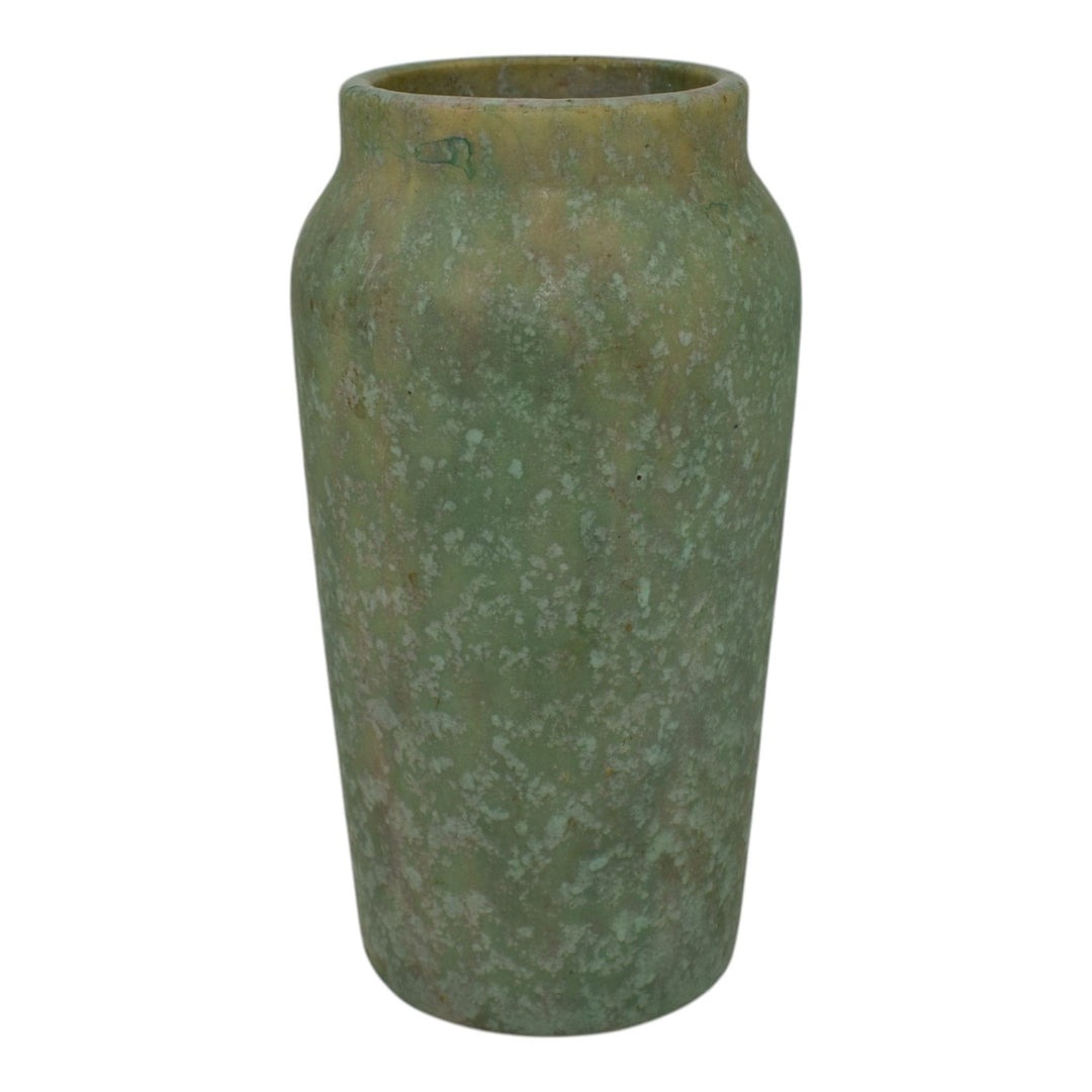 Roseville Early Carnelian 1916 Vintage Art Pottery Matte Green Ceramic Vase 32 - Just Art Pottery
