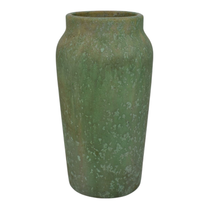 Roseville Early Carnelian 1916 Vintage Art Pottery Matte Green Ceramic Vase 32 - Just Art Pottery