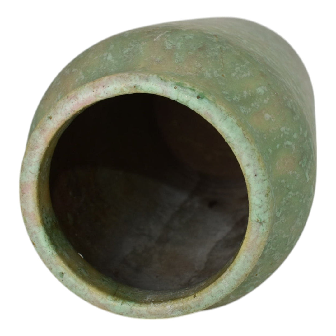 Roseville Early Carnelian 1916 Vintage Art Pottery Matte Green Ceramic Vase 32 - Just Art Pottery