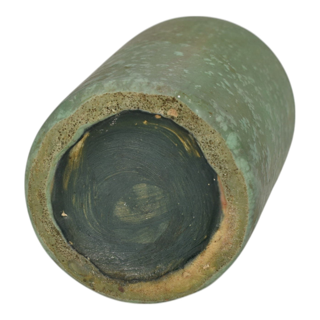 Roseville Early Carnelian 1916 Vintage Art Pottery Matte Green Ceramic Vase 32 - Just Art Pottery