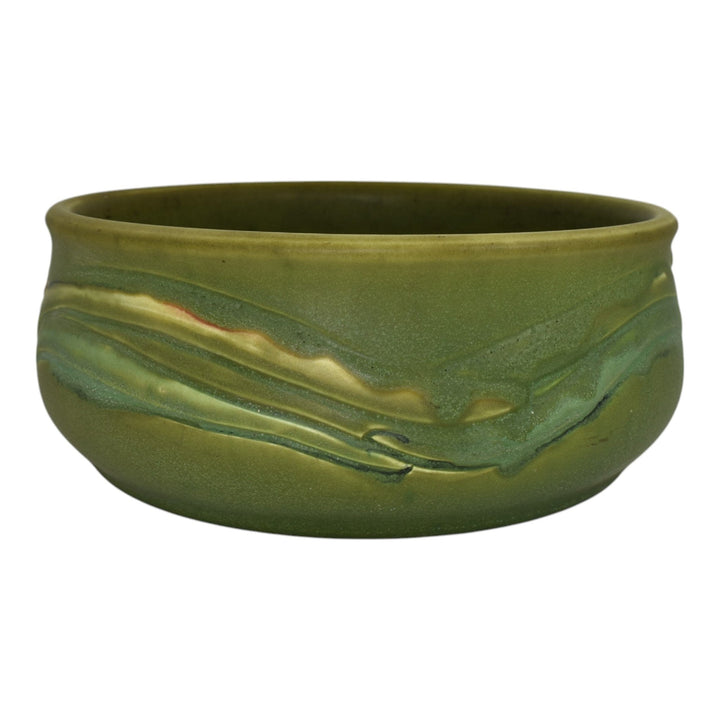 Rookwood 1905 Vintage Arts And Crafts Pottery Matte Green Daffodil Bowl 929C