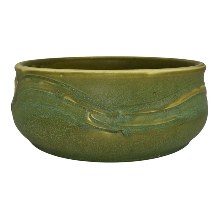 Rookwood 1905 Vintage Arts And Crafts Pottery Matte Green Daffodil Bowl 929C