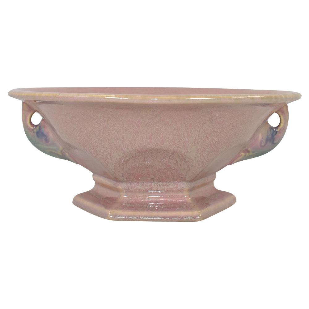 Roseville Tuscany 1927 Vintage Art Deco Pottery Pink Ceramic Bowl 172-9