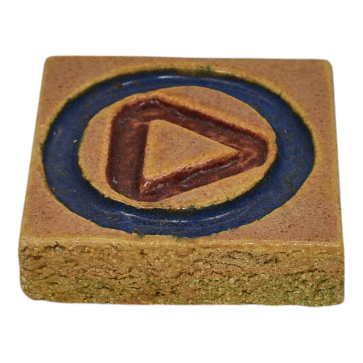 Flint Faience 1920s Vintage Art Pottery Geometrical Insert Tile 6415