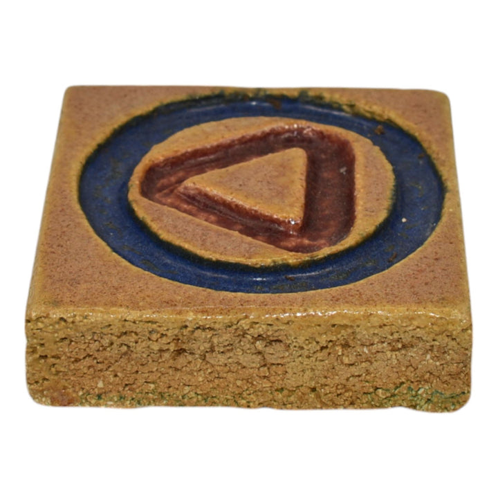 Flint Faience 1920s Vintage Art Pottery Geometrical Insert Tile 6415