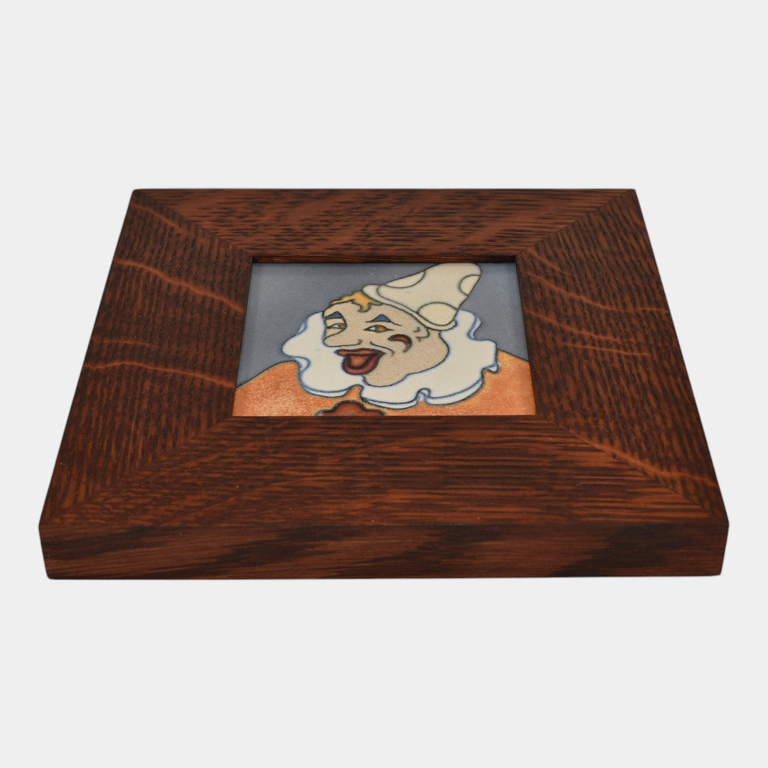 Flint Faience 1920s Pottery Ceramic Laughing Clown Framed Tile – Just ...