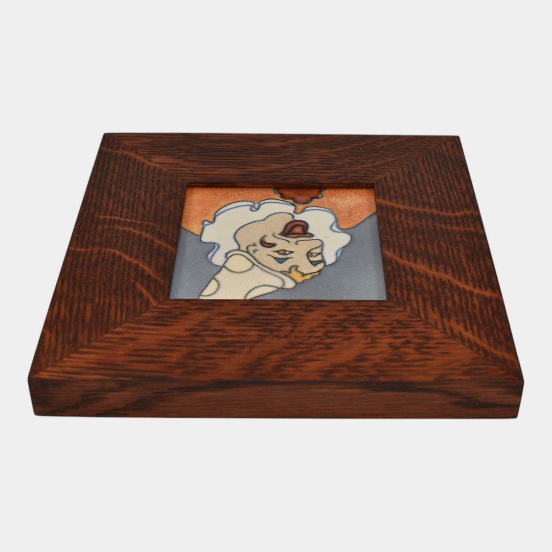Flint Faience 1920s Pottery Ceramic Laughing Clown Framed Tile – Just ...