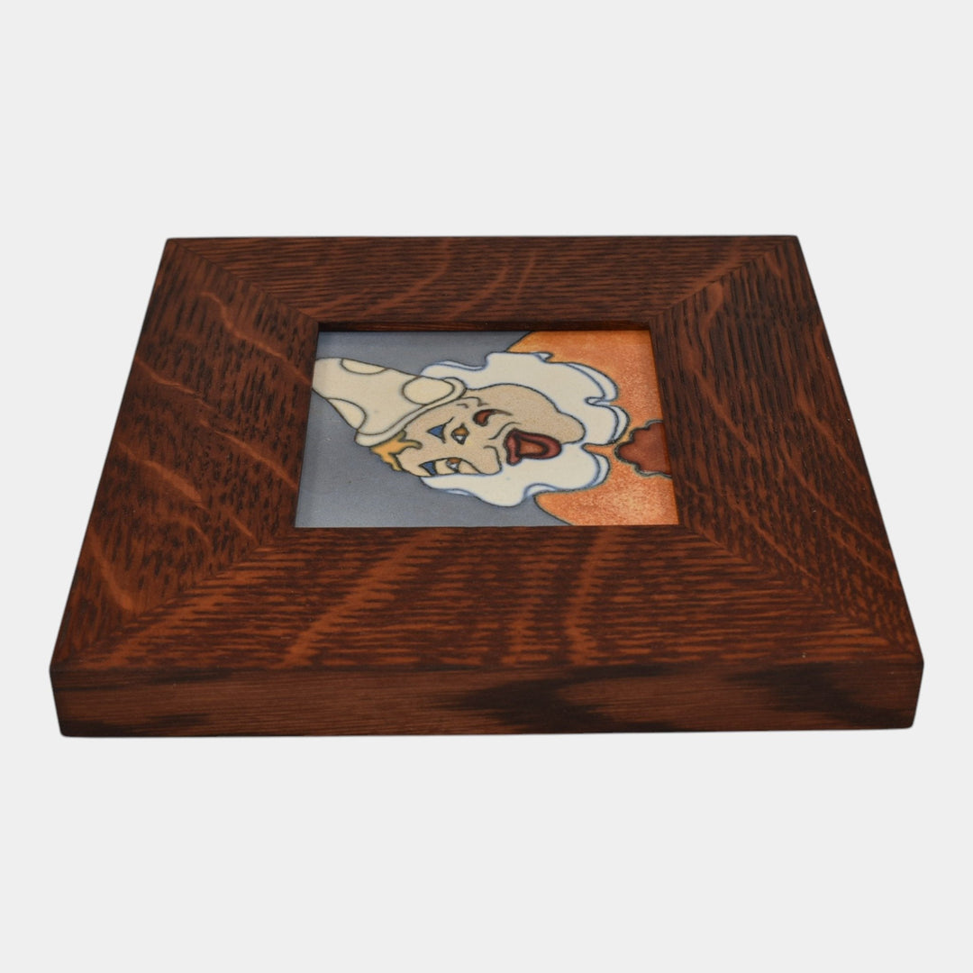 Flint Faience 1920s Pottery Ceramic Laughing Clown Framed Tile – Just ...