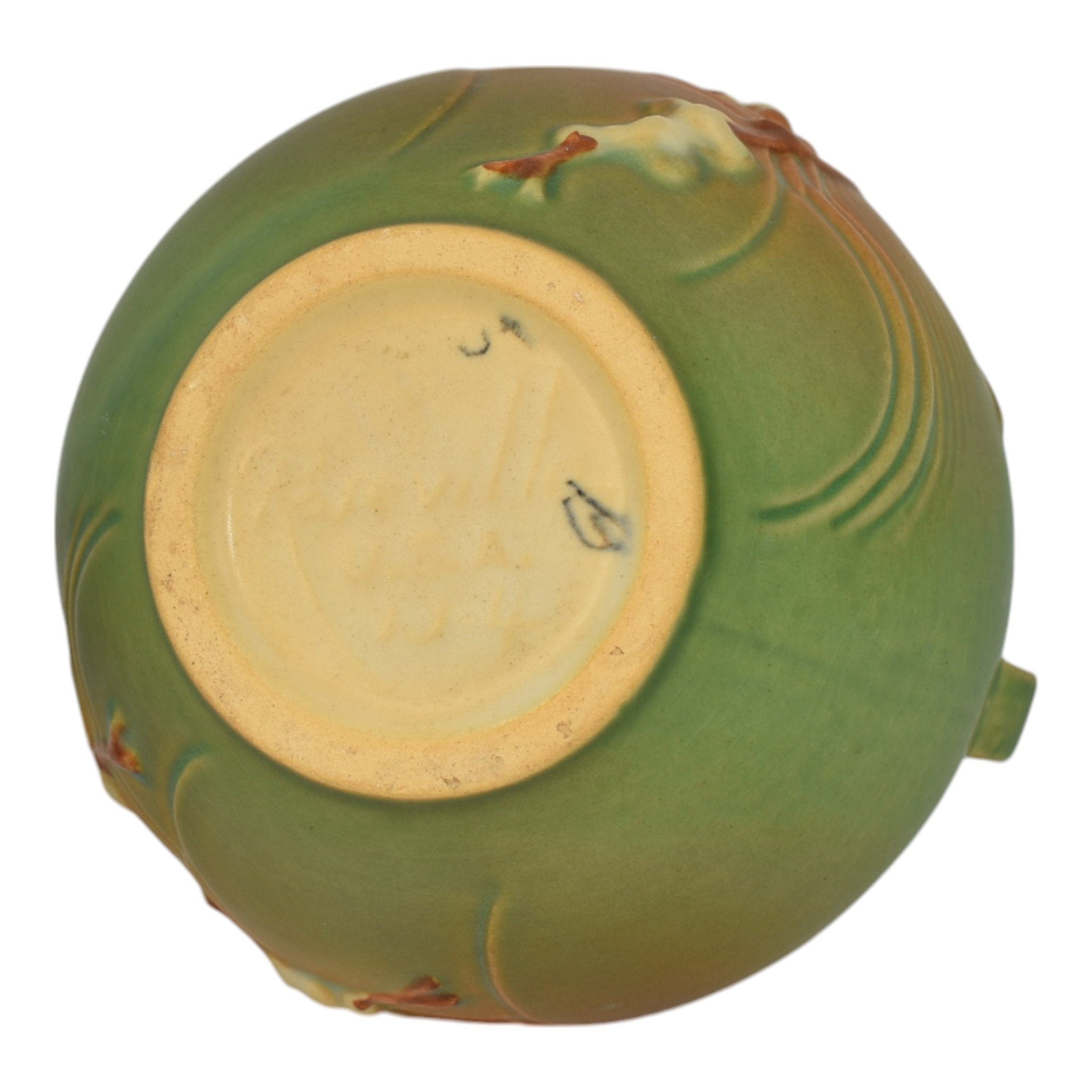 Roseville Snowberry Green 1947 Vintage Pottery Ceramic Jardiniere