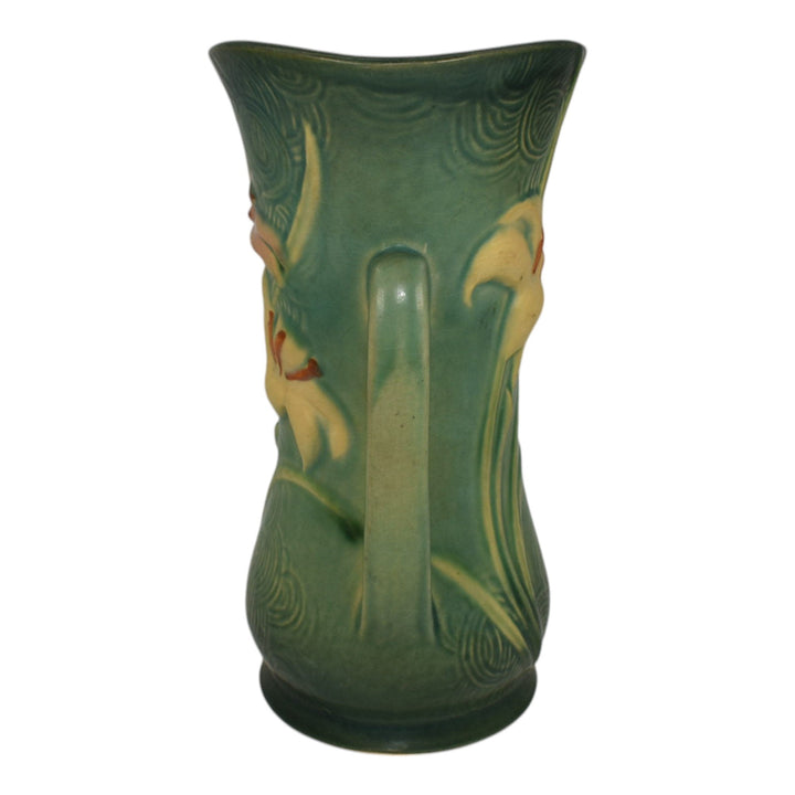 Roseville Zephyr Lily Green 1946 Vintage Mid Century Modern Pottery Vase 135-9