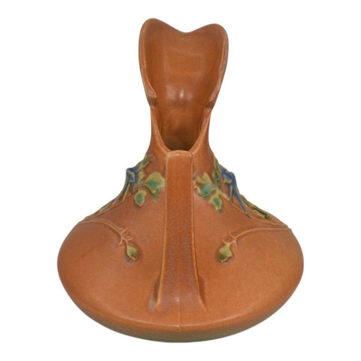 Roseville Columbine Brown 1941 Vintage Art Deco Pottery Ceramic Ewer 18-7 - Just Art Pottery