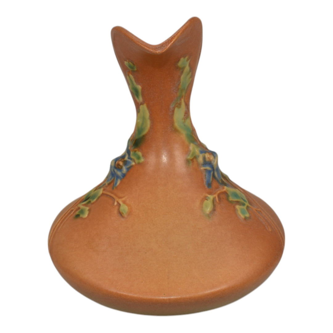 Roseville Columbine Brown 1941 Vintage Art Deco Pottery Ceramic Ewer 18-7 - Just Art Pottery