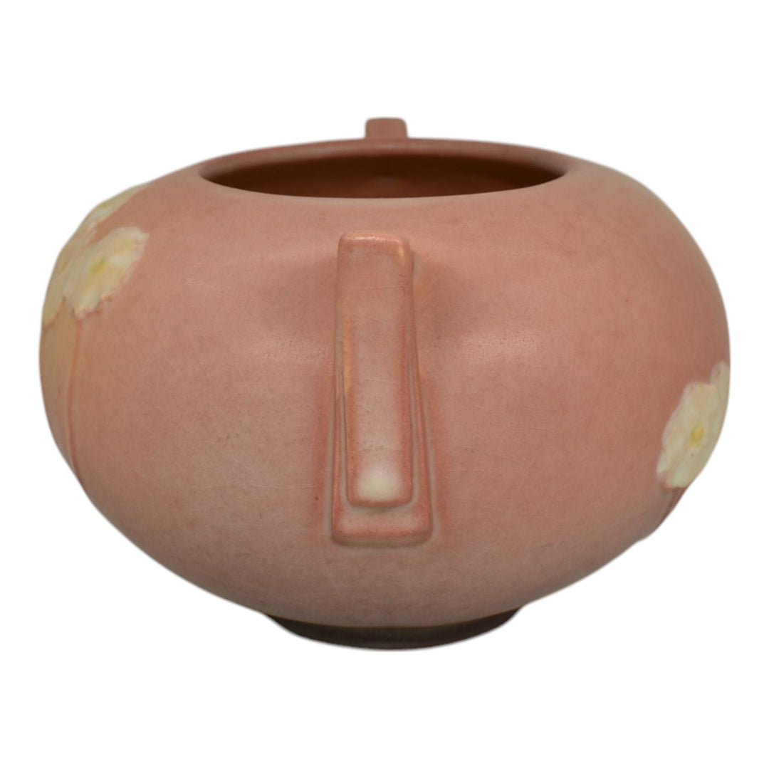 Roseville Primrose Pink 1936 Vintage Art Deco Pottery Ceramic Bowl 284-4 - Just Art Pottery