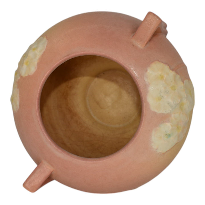 Roseville Primrose Pink 1936 Vintage Art Deco Pottery Ceramic Bowl 284-4 - Just Art Pottery