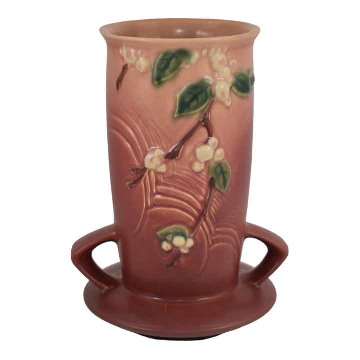 Roseville Snowberry Pink 1947 Mid Century Modern Pottery Trial Glaze Vase 1V1-8