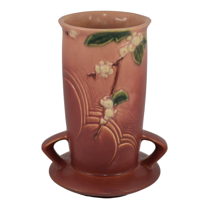 Roseville Snowberry Pink 1947 Mid Century Modern Pottery Trial Glaze Vase 1V1-8