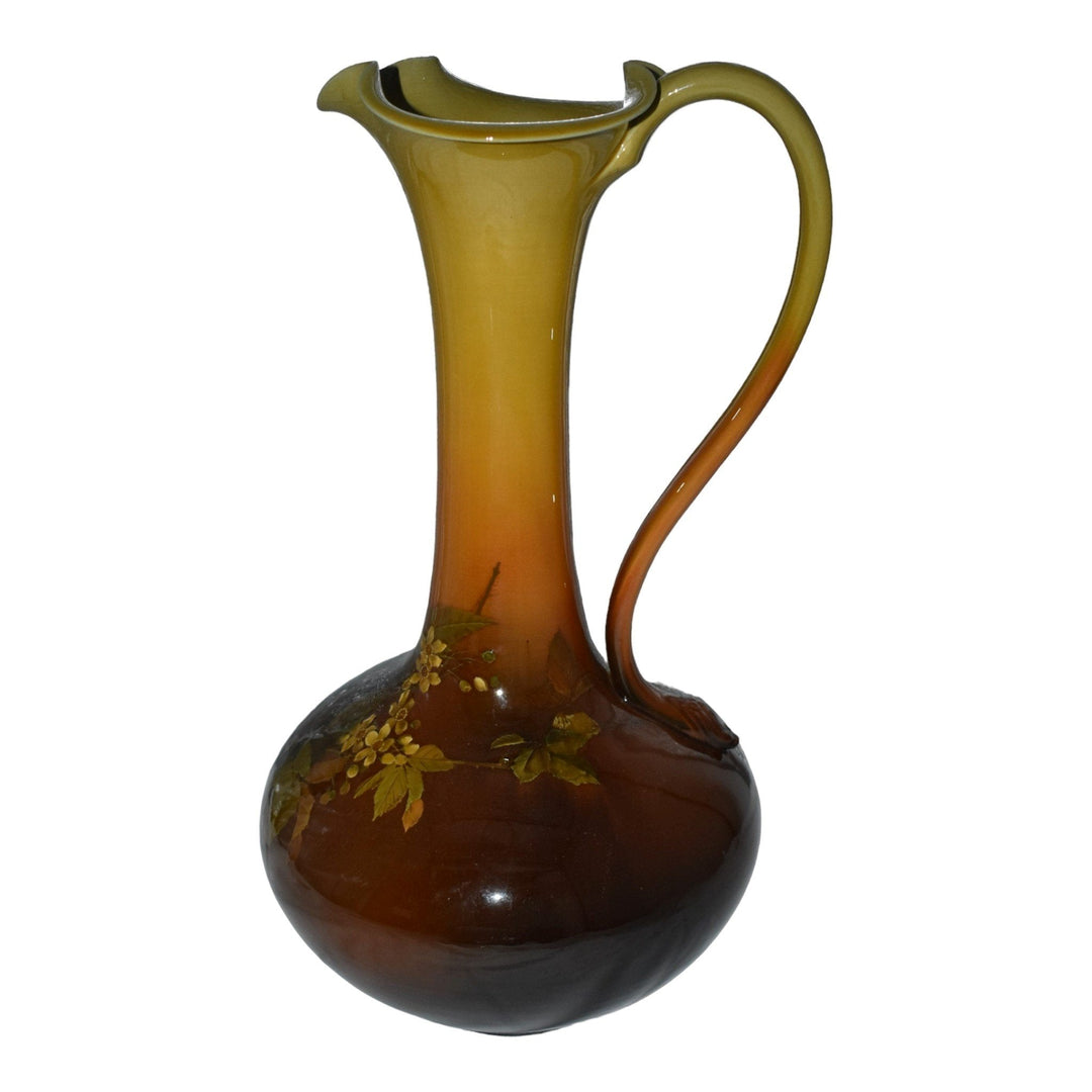 Rookwood 1890 Art Pottery Standard Glaze Bird Floral 21" Ceramic Ewer 537A Daly - Just Art Pottery