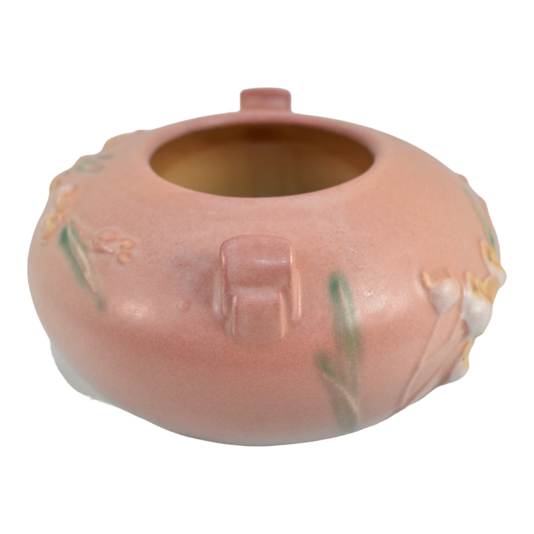 Roseville Ixia Pink 1937 Vintage Art Deco Pottery Ceramic Planter Bowl 326-4
