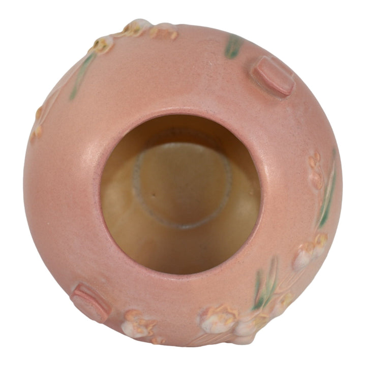 Roseville Ixia Pink 1937 Vintage Art Deco Pottery Ceramic Planter Bowl 326-4