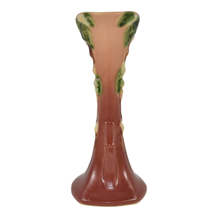 Roseville Snowberry Pink 1947 Vintage Art Pottery Ceramic Flower Bud Vase 1BV-7 - Just Art Pottery