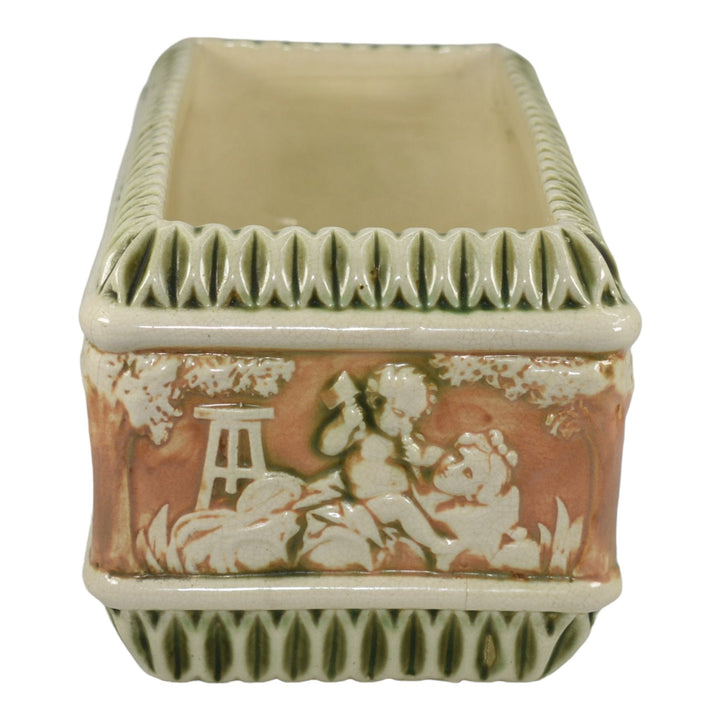 Roseville Donatello 1916 Vintage Art Pottery Ceramic Window Box Planter