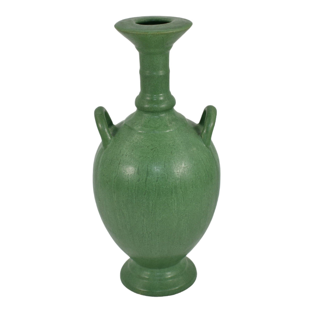 Roseville Rozane Ware Egypto 1905 Vintage Art Pottery Matte Green Vase E36-10 - Just Art Pottery